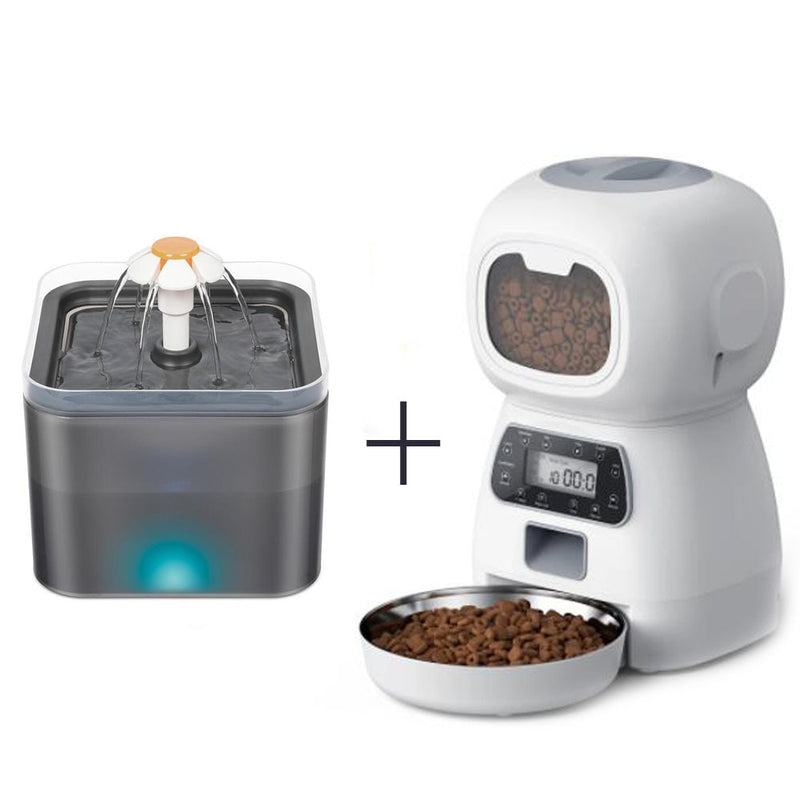 Alimentador automático para animais de estimação WIFI  com tigela para 3.5L + Fonte de água 2L