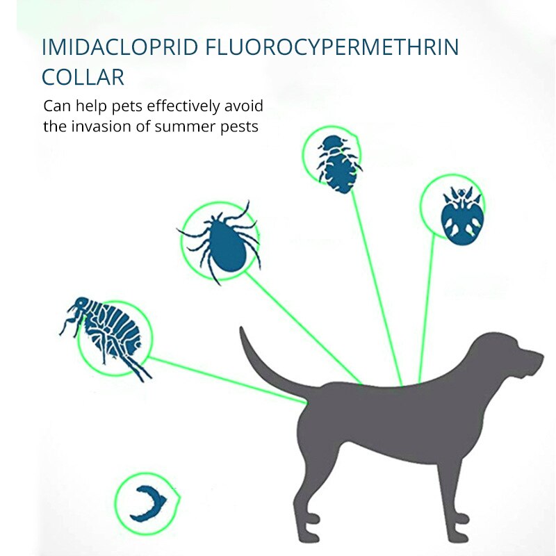 Coleira antipulgas para animais de estimação, antimosquito, repelente de insetos