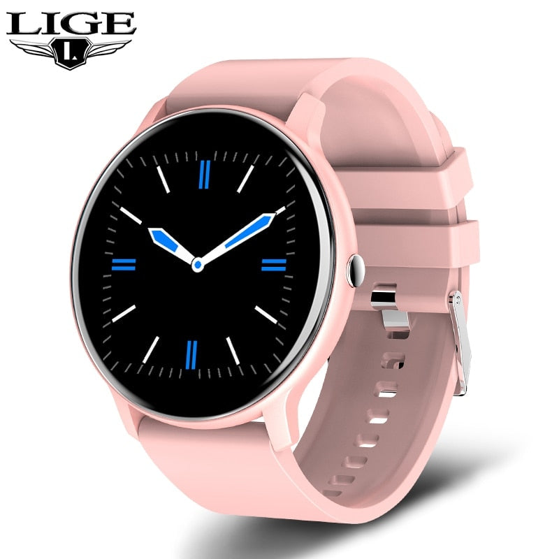 SmartWatch - Lige relógio inteligente, tela de toque completa para esporte e fitness à prova de água com bluetooth para Android/IOS