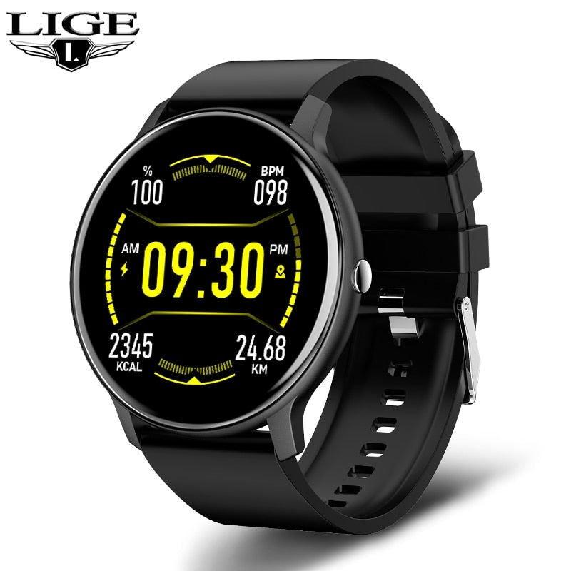 SmartWatch - Lige relógio inteligente, tela de toque completa para esporte e fitness à prova de água com bluetooth para Android/IOS