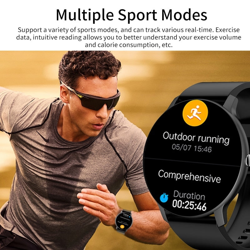 SmartWatch - Lige relógio inteligente, tela de toque completa para esporte e fitness à prova de água com bluetooth para Android/IOS