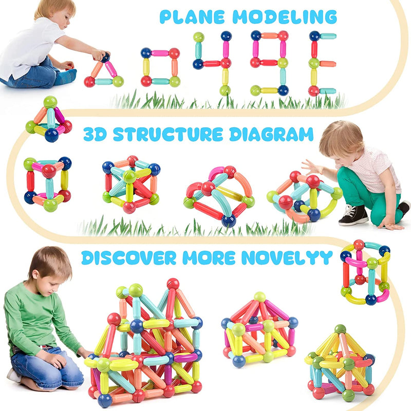 Blocos de Construção Magnéticas Montessori