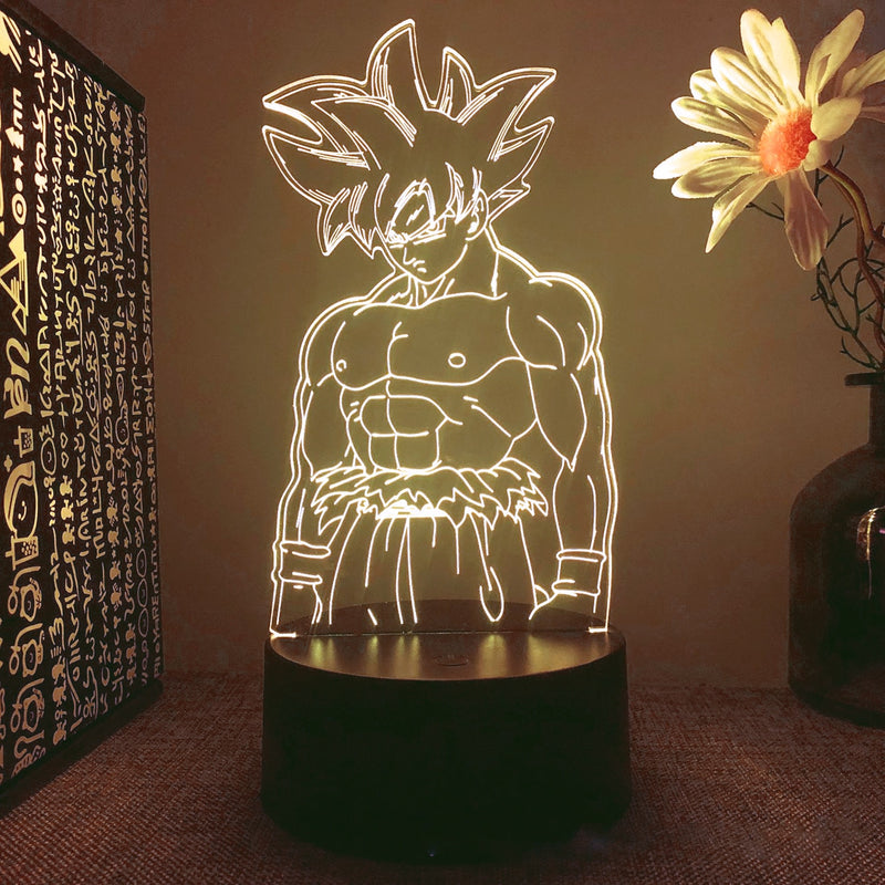 Dragon Ball Monkey King Goku Super Saiyan - Lampada de mesa 3D LED Night