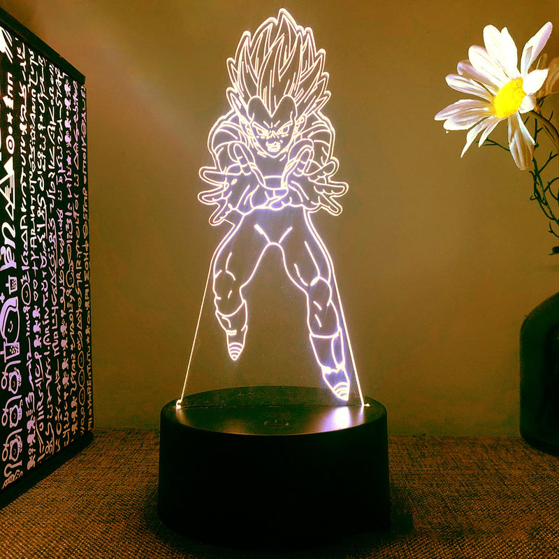 Dragon Ball Monkey King Goku Super Saiyan - Lampada de mesa 3D LED Night