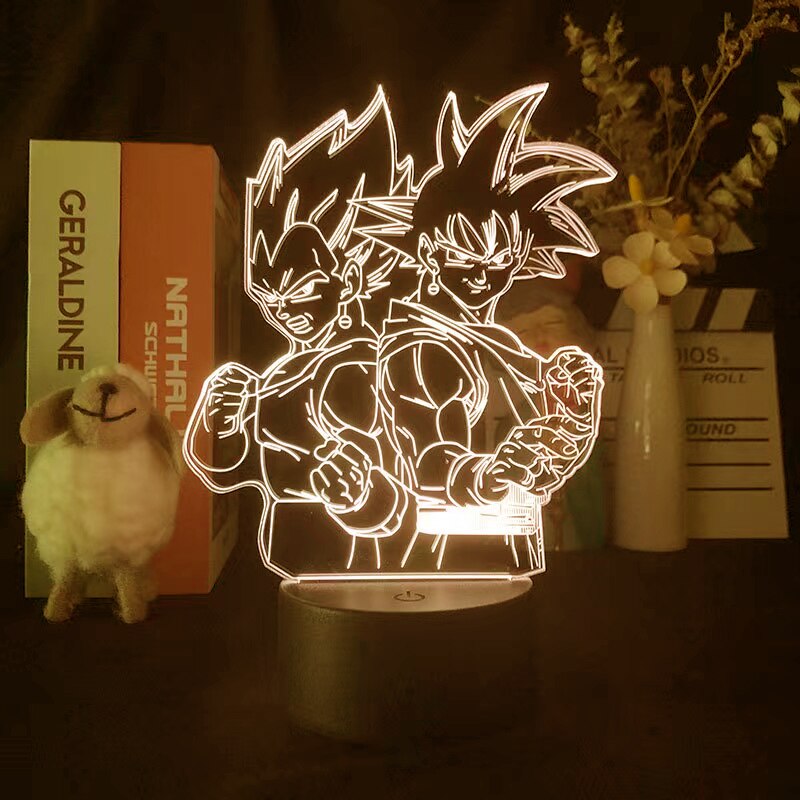 Dragon Ball Monkey King Goku Super Saiyan - Lampada de mesa 3D LED Night