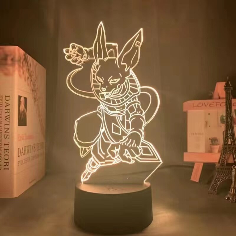 Dragon Ball Monkey King Goku Super Saiyan - Lampada de mesa 3D LED Night