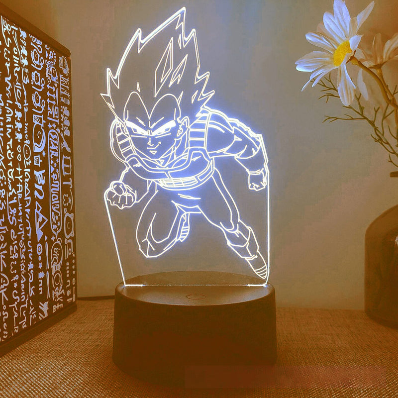 Dragon Ball Monkey King Goku Super Saiyan - Lampada de mesa 3D LED Night