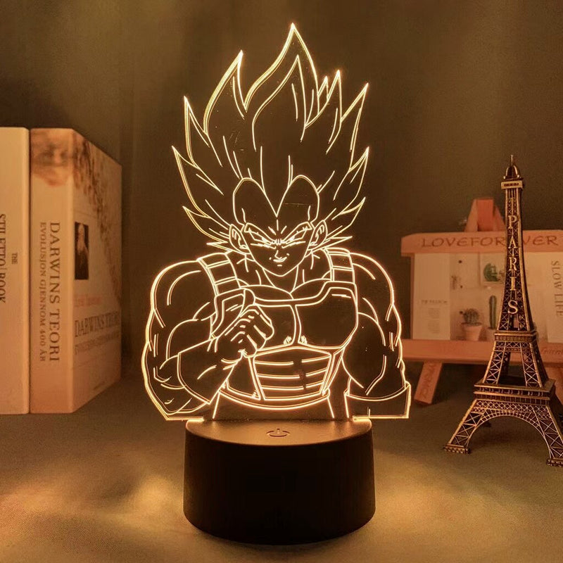 Dragon Ball Monkey King Goku Super Saiyan - Lampada de mesa 3D LED Night