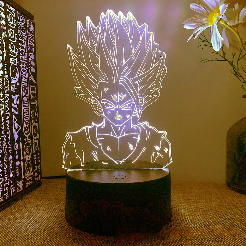 Dragon Ball Monkey King Goku Super Saiyan - Lampada de mesa 3D LED Night