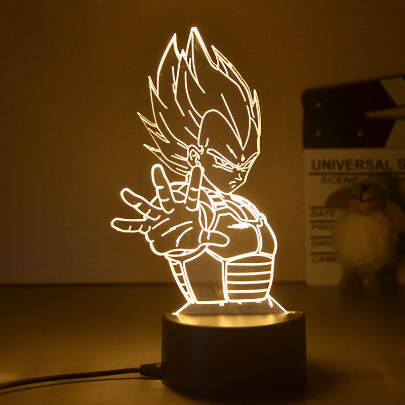 Dragon Ball Monkey King Goku Super Saiyan - Lampada de mesa 3D LED Night